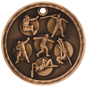 3D Sport Medal - Track & Field