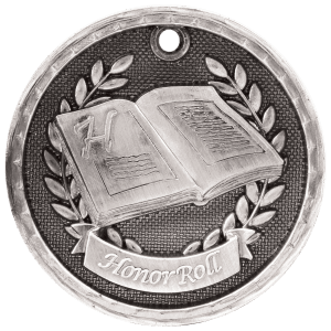 3D Academic Medal - Honor Roll