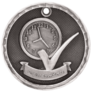 3D Academic Medal - Perfect Attendance