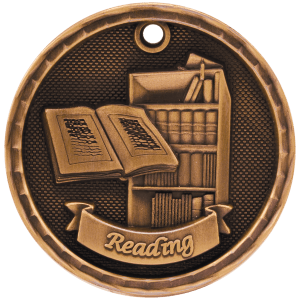3D Academic Medal - Reading