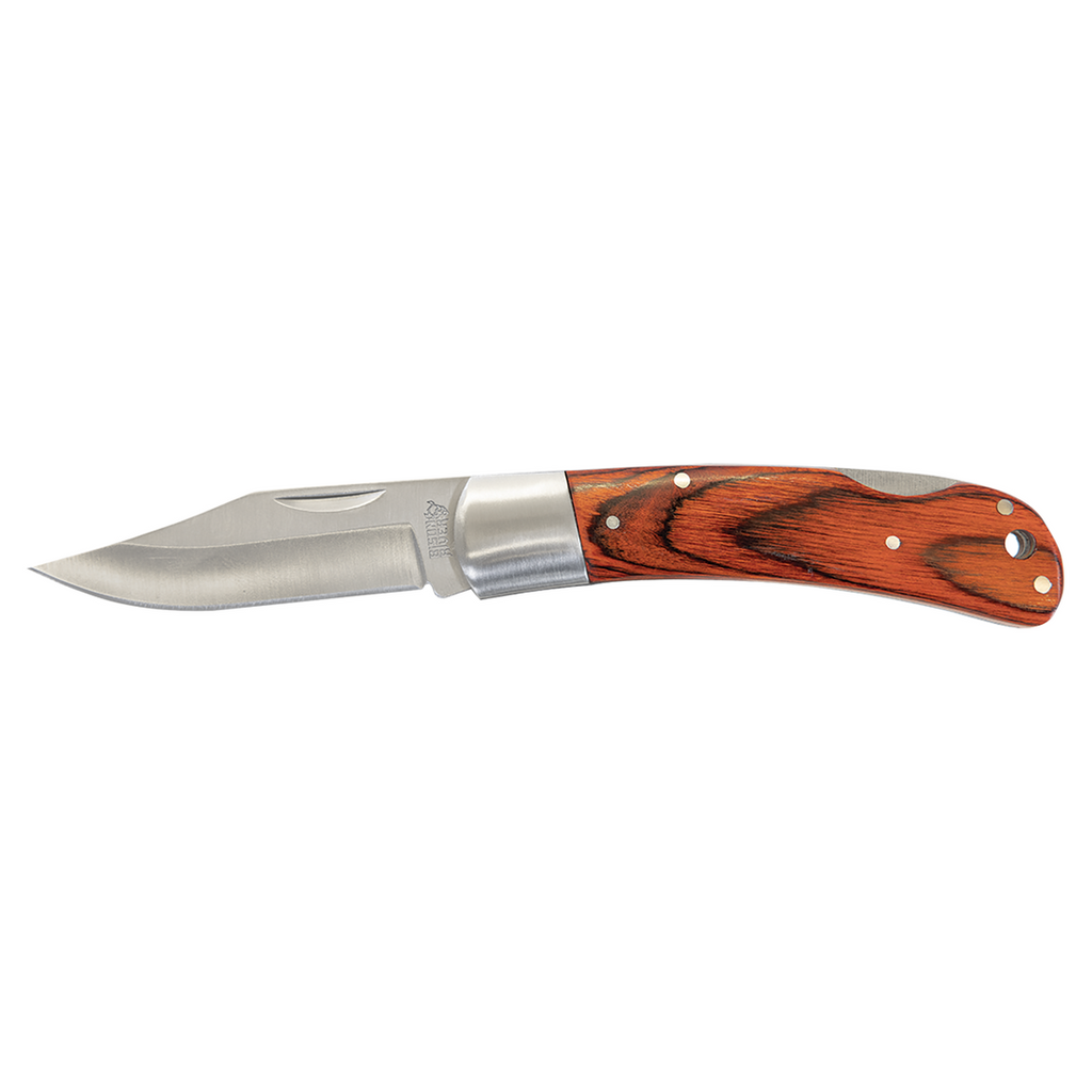Bison River Folding Knife with Leather Sheath