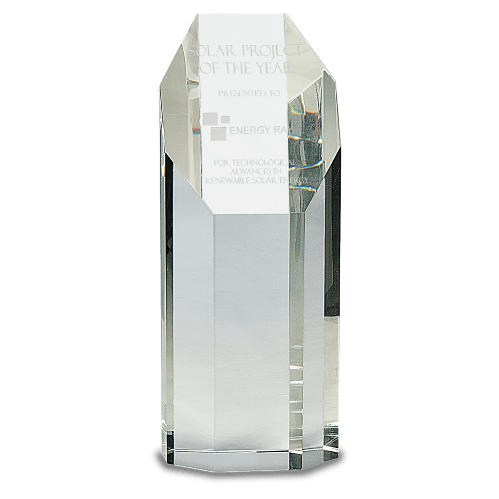 Clear Crystal Octagon Tower