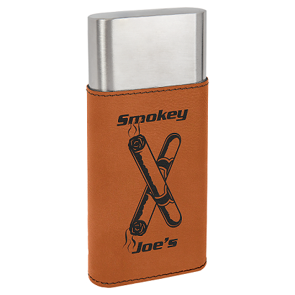 Laserable Leatherette Cigar Cases with Cutters