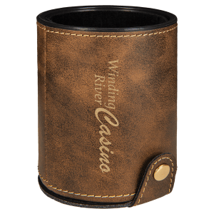 Laserable Leatherette Dice Cup