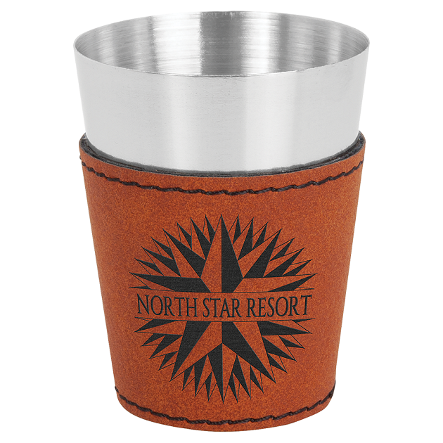 Laserable Leatherette Shot Glasses