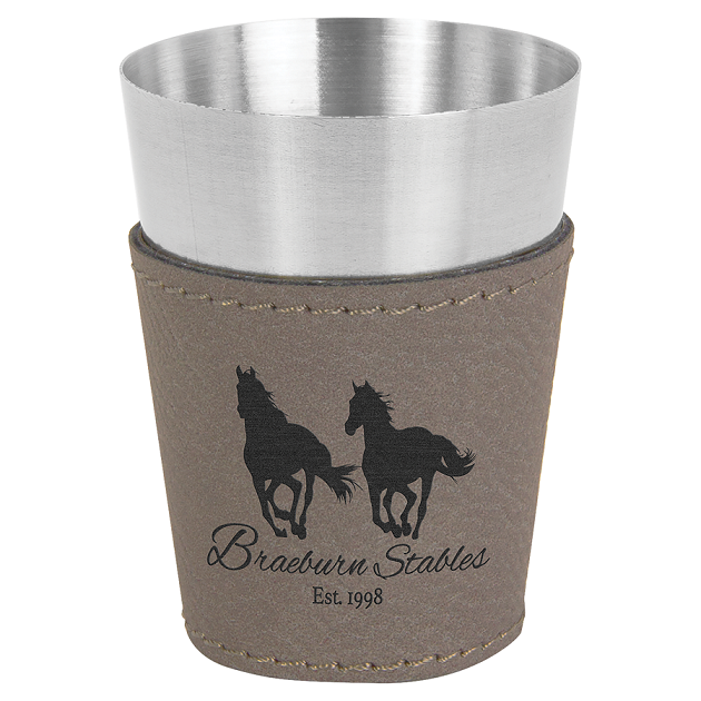 Laserable Leatherette Shot Glasses