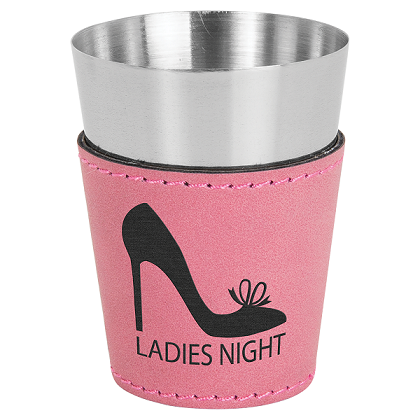 Laserable Leatherette Shot Glasses