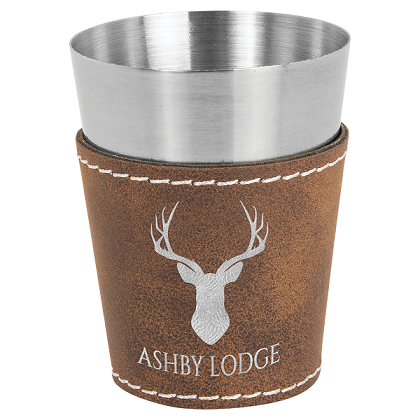 Laserable Leatherette Shot Glasses
