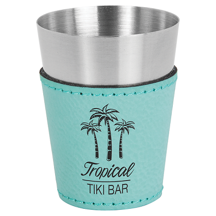 Laserable Leatherette Shot Glasses