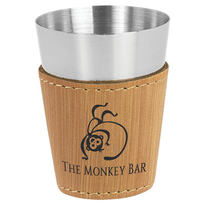 Laserable Leatherette Shot Glasses