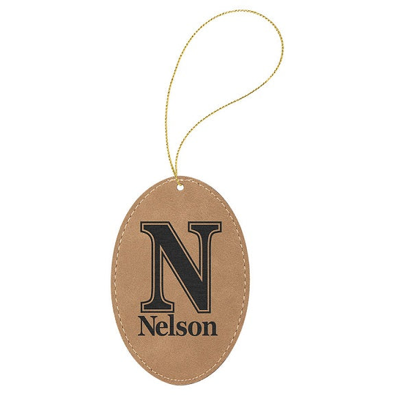 Leatherette Oval Ornaments