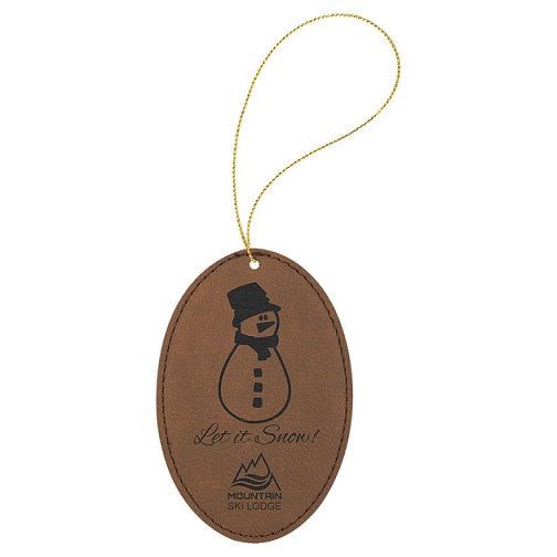 Leatherette Oval Ornaments