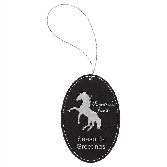Leatherette Oval Ornaments