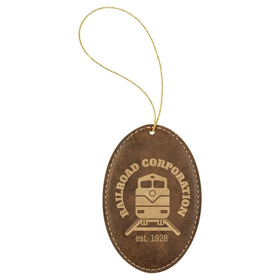 Leatherette Oval Ornaments