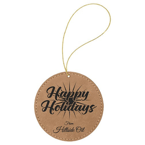 Leatherette Round Ornaments