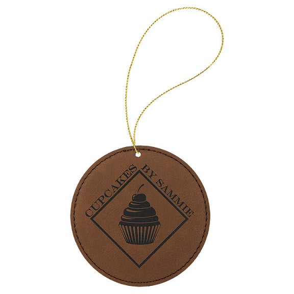 Leatherette Round Ornaments