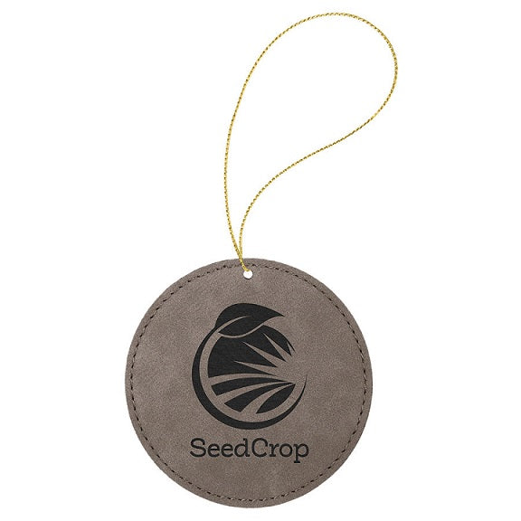 Leatherette Round Ornaments