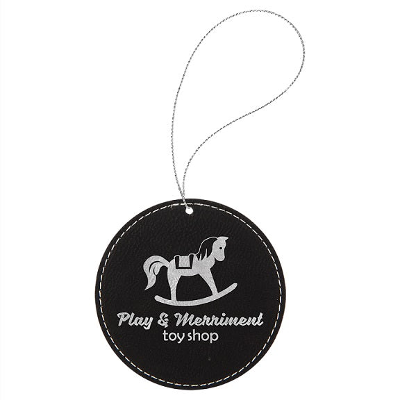 Leatherette Round Ornaments