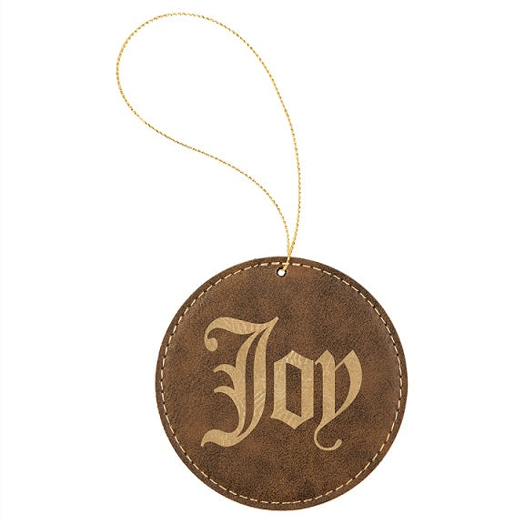 Leatherette Round Ornaments