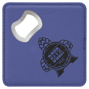 Leatherette Bottle Opener Coaster