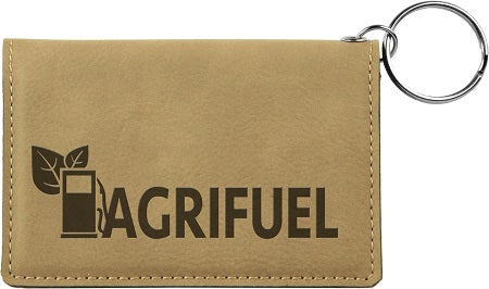 Laserable Leatherette ID Holder Keychains
