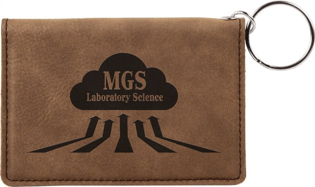 Laserable Leatherette ID Holder Keychains