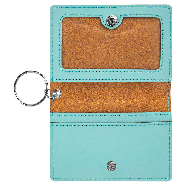 Laserable Leatherette ID Holder Keychains
