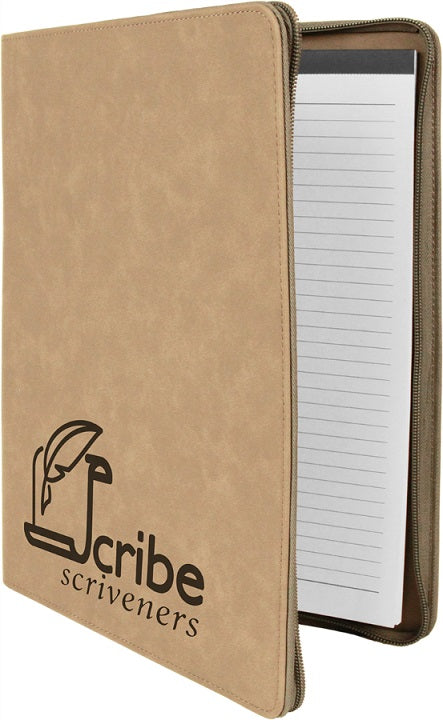 Leatherette Portfolio with Zipper