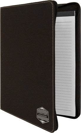 Leatherette Portfolio with Zipper