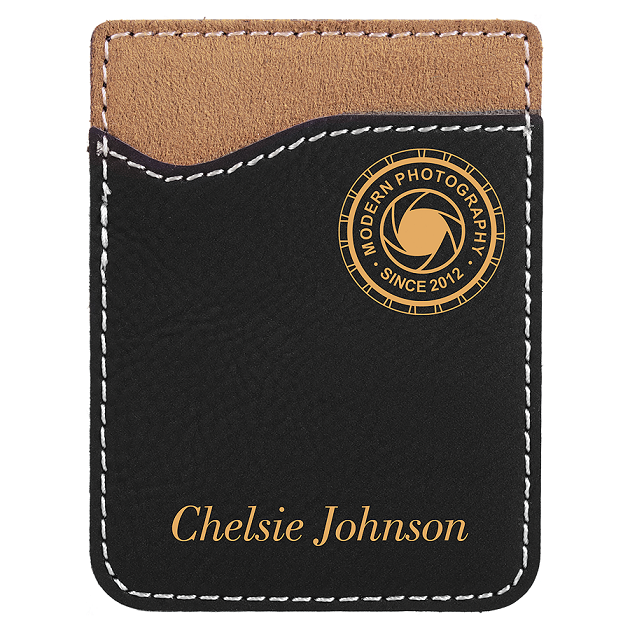 Laserable Leatherette Phone Wallets