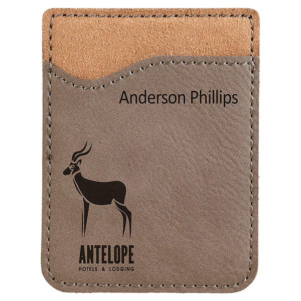 Laserable Leatherette Phone Wallets