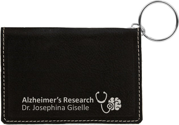 Laserable Leatherette ID Holder Keychains