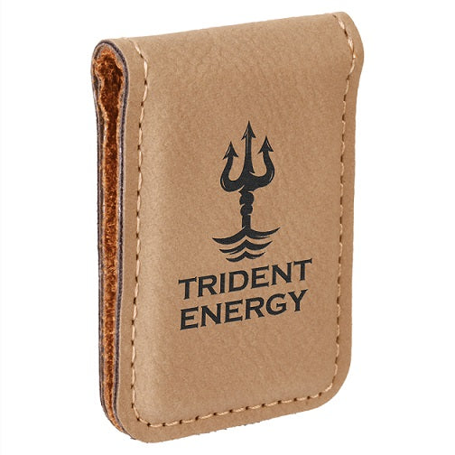 Laserable Leatherette Money Clips