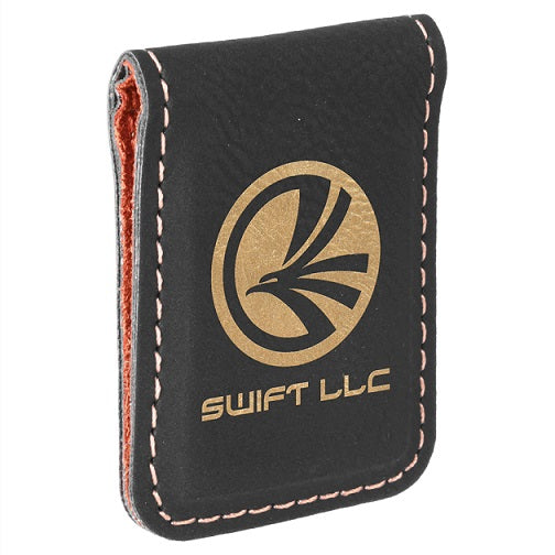Laserable Leatherette Money Clips