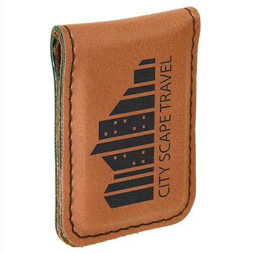 Laserable Leatherette Money Clips