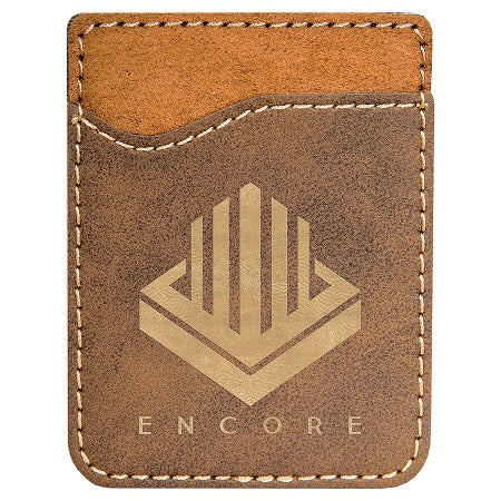 Laserable Leatherette Phone Wallets
