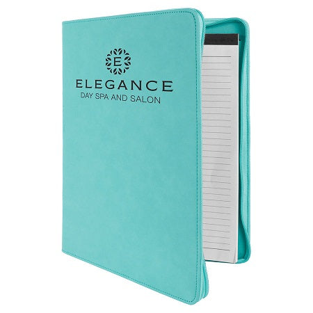 Leatherette Portfolio with Zipper