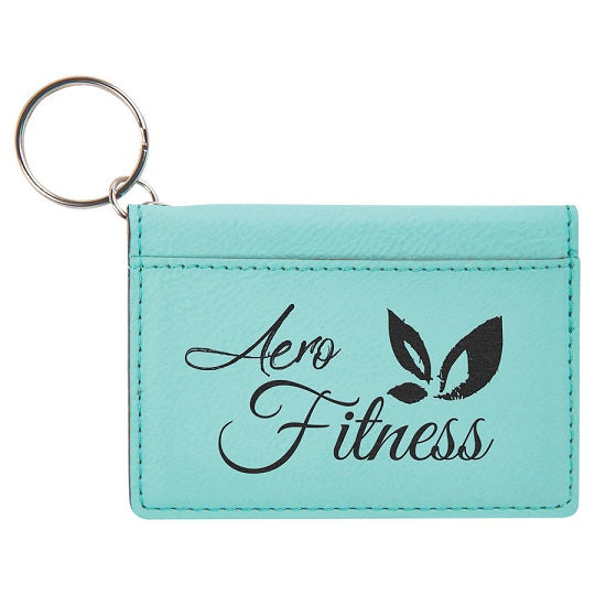 Laserable Leatherette ID Holder Keychains