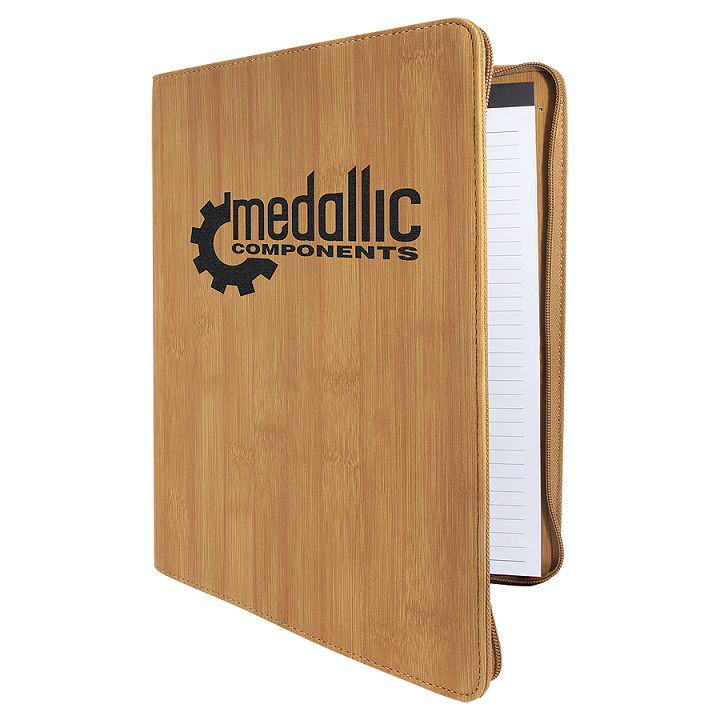 Leatherette Portfolio with Zipper