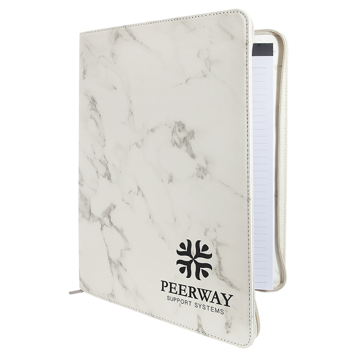 Leatherette Portfolio with Zipper