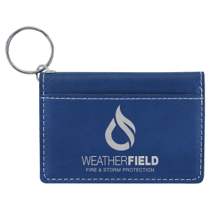 Laserable Leatherette ID Holder Keychains