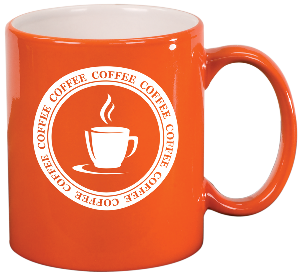 LazerMug 11 oz Round Laserable Ceramic Mugs