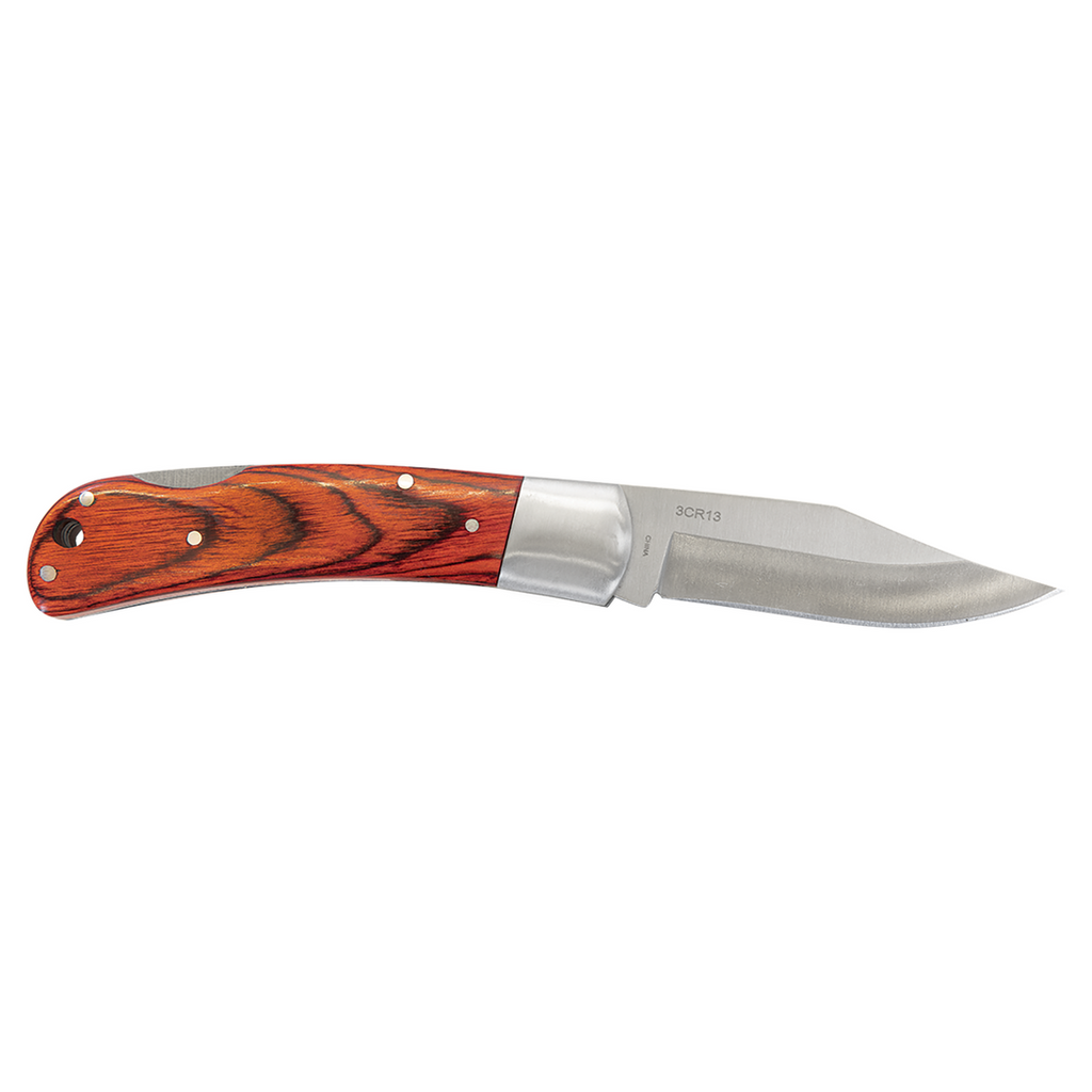Bison River Folding Knife with Leather Sheath