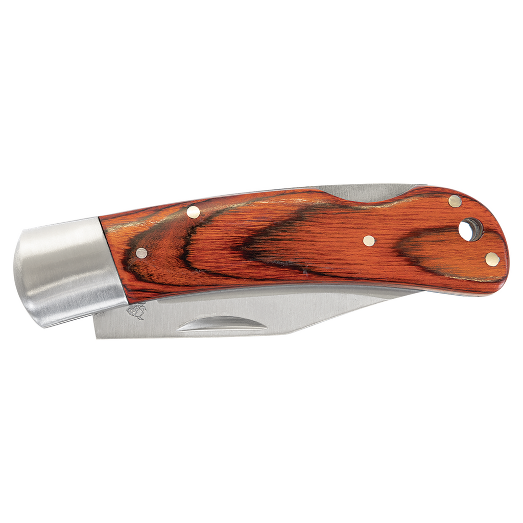 Bison River Folding Knife with Leather Sheath
