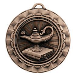 Spinner Medal - Lamp of Knowledge