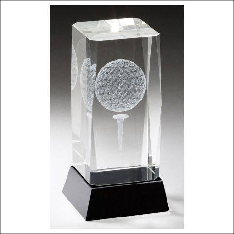 3D Engraved Golf Crystal