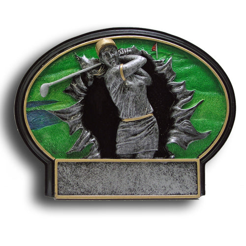 Golf Burst Thru Resin Plate