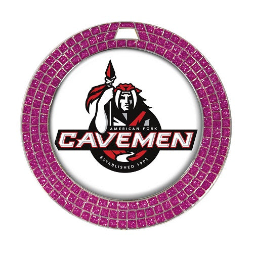 Custom 2.75" Three Ringed Jewel Edged Medal