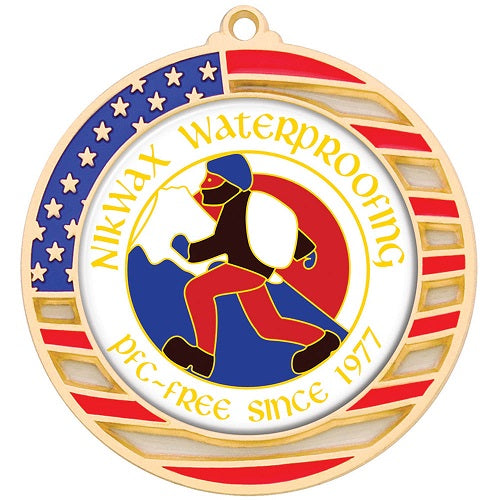 Custom 2.75" American Flag Medal