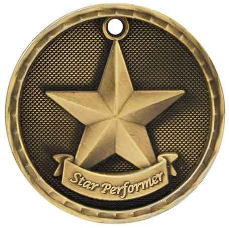 3D Academic Medal - Star Performer